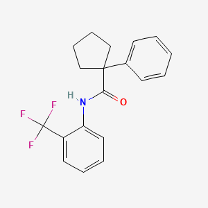 molecular formula C19H18F3NO B2495063 1-phenyl-N-[2-(trifluoromethyl)phenyl]cyclopentane-1-carboxamide CAS No. 1024186-50-2