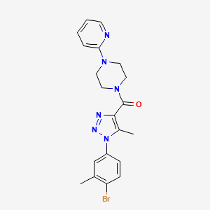 molecular formula C20H21BrN6O B2495089 [1-(4-Bromo-3-methylphenyl)-5-methyltriazol-4-yl]-(4-pyridin-2-ylpiperazin-1-yl)methanone CAS No. 2309258-72-6