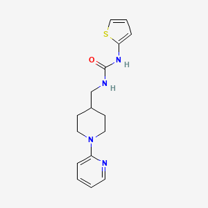 molecular formula C16H20N4OS B2495092 1-((1-(吡啶-2-基)哌啶-4-基)甲基)-3-(噻吩-2-基)脲 CAS No. 1235017-21-6