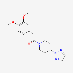molecular formula C17H22N4O3 B2495093 1-(4-(2H-1,2,3-三唑-2-基)哌啶-1-基)-2-(3,4-二甲氧基苯基)乙酮 CAS No. 2198165-14-7