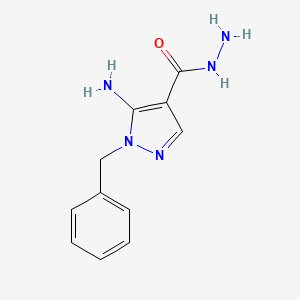molecular formula C11H13N5O B2495098 5-amino-1-benzyl-1H-pyrazole-4-carbohydrazide CAS No. 132835-00-8