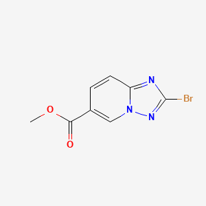 molecular formula C8H6BrN3O2 B2495100 Methyl 2-bromo-[1,2,4]triazolo[1,5-a]pyridine-6-carboxylate CAS No. 1795232-59-5