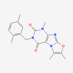 molecular formula C19H20N4O3 B2495105 3-(2,5-二甲基苯基)-1,6,7-三甲氧基噁唑并[2,3-f]嘧啶-2,4(1H,3H)-二酮 CAS No. 899997-50-3