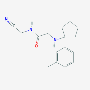 B2495109 N-(cyanomethyl)-2-{[1-(3-methylphenyl)cyclopentyl]amino}acetamide CAS No. 1355672-81-9