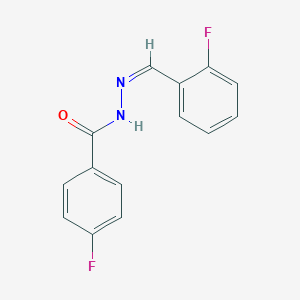 molecular formula C14H10F2N2O B249513 4-fluoro-N'-(2-fluorobenzylidene)benzohydrazide 