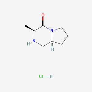 B2495146 (3S,8aS)-3-methylhexahydropyrrolo[1,2-a]pyrazin-4(1H)-one hydrochloride CAS No. 2230901-11-6