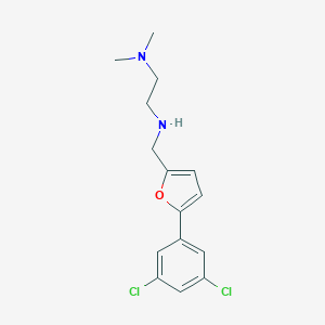molecular formula C15H18Cl2N2O B249515 N'-{[5-(3,5-dichlorophenyl)furan-2-yl]methyl}-N,N-dimethylethane-1,2-diamine 
