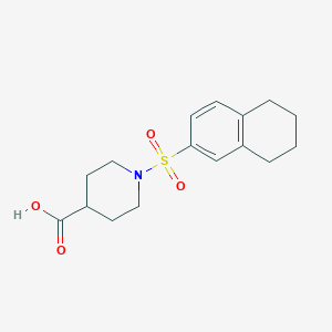 molecular formula C16H21NO4S B2495157 1-(5,6,7,8-四氢萘-2-基磺酰基)哌啶-4-羧酸 CAS No. 796079-89-5