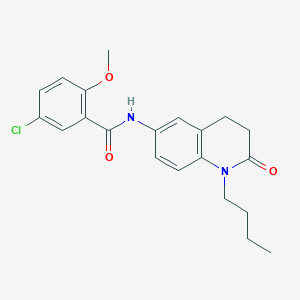 molecular formula C21H23ClN2O3 B2495165 N-(1-butyl-2-oxo-1,2,3,4-tetrahydroquinolin-6-yl)-5-chloro-2-methoxybenzamide CAS No. 946269-74-5
