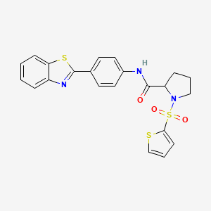 B2495171 N-(4-(benzo[d]thiazol-2-yl)phenyl)-1-(thiophen-2-ylsulfonyl)pyrrolidine-2-carboxamide CAS No. 1098639-36-1