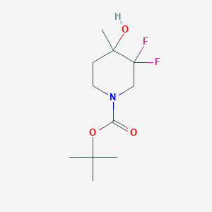 molecular formula C11H19F2NO3 B2495174 tert-butyl 3,3-Difluoro-4-hydroxy-4-methylpiperidine-1-carboxylate CAS No. 1823257-67-5