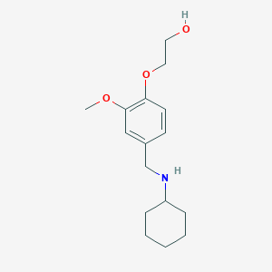 molecular formula C16H25NO3 B249518 2-{4-[(Cyclohexylamino)methyl]-2-methoxyphenoxy}ethanol 