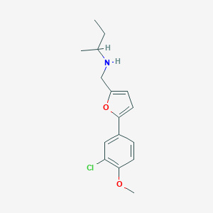molecular formula C16H20ClNO2 B249519 N-{[5-(3-chloro-4-methoxyphenyl)furan-2-yl]methyl}butan-2-amine 