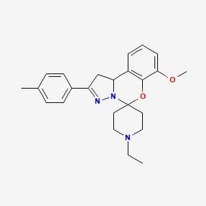 molecular formula C24H29N3O2 B2495191 1'-乙基-7-甲氧基-2-(对甲苯基)-1,10b-二氢螺[苯并[e]吡唑并[1,5-c][1,3]噁嗪-5,4'-哌啶] CAS No. 849033-31-4