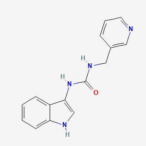 molecular formula C15H14N4O B2495194 1-(1H-indol-3-yl)-3-(pyridin-3-ylmethyl)urea CAS No. 899989-67-4
