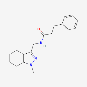 molecular formula C18H23N3O B2495198 N-((1-甲基-4,5,6,7-四氢-1H-吲哚-3-基甲基)-3-苯基丙酰胺 CAS No. 1448066-01-0