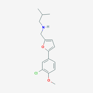 molecular formula C16H20ClNO2 B249520 N-{[5-(3-chloro-4-methoxyphenyl)furan-2-yl]methyl}-2-methylpropan-1-amine 