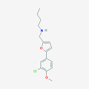 molecular formula C16H20ClNO2 B249521 N-{[5-(3-chloro-4-methoxyphenyl)furan-2-yl]methyl}butan-1-amine 