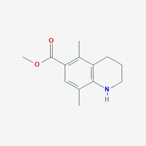molecular formula C13H17NO2 B2495213 Methyl 5,8-dimethyl-1,2,3,4-tetrahydroquinoline-6-carboxylate CAS No. 2503201-90-7