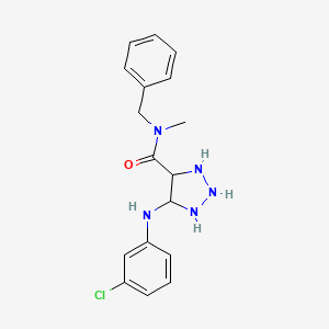 molecular formula C17H16ClN5O B2495215 N-苄基-5-(3-氯苯胺基)-N-甲基三唑烷-4-羧酰胺 CAS No. 1291849-01-8