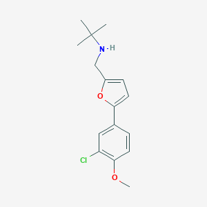 molecular formula C16H20ClNO2 B249522 N-{[5-(3-chloro-4-methoxyphenyl)-2-furyl]methyl}-2-methyl-2-propanamine 