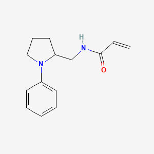 molecular formula C14H18N2O B2495220 N-[(1-Phenylpyrrolidin-2-yl)methyl]prop-2-enamide CAS No. 2305333-11-1