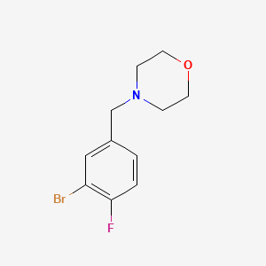 molecular formula C11H13BrFNO B2495228 4-(3-溴-4-氟苯甲基)吗啉 CAS No. 281652-25-3