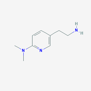 molecular formula C9H15N3 B2495231 5-(2-氨基乙基)-N,N-二甲基吡啶-2-胺 CAS No. 637015-71-5