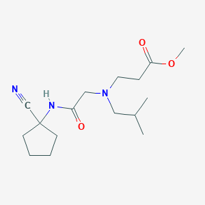 molecular formula C16H27N3O3 B2495239 Methyl 3-({[(1-cyanocyclopentyl)carbamoyl]methyl}(2-methylpropyl)amino)propanoate CAS No. 1241419-63-5