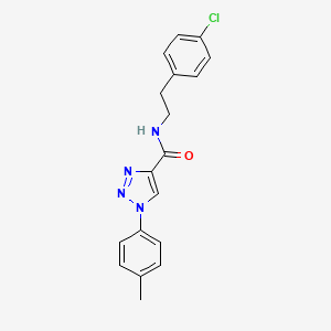 molecular formula C18H17ClN4O B2495242 N-[2-(4-chlorophenyl)ethyl]-1-(4-methylphenyl)-1H-1,2,3-triazole-4-carboxamide CAS No. 951611-41-9