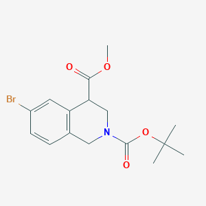 molecular formula C16H20BrNO4 B2495243 2-O-Tert-butyl 4-O-methyl 6-bromo-3,4-dihydro-1H-isoquinoline-2,4-dicarboxylate CAS No. 2248409-78-9