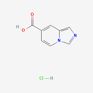 molecular formula C8H7ClN2O2 B2495257 咪唑并[1,5-a]吡啶-7-羧酸 盐酸盐 CAS No. 1417636-85-1