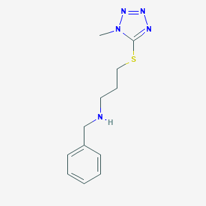 molecular formula C12H17N5S B249526 N-benzyl-3-[(1-methyl-1H-tetrazol-5-yl)sulfanyl]propan-1-amine 