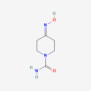 molecular formula C6H11N3O2 B2495262 4-(羟亚胺基)哌啶-1-羧酰胺 CAS No. 923106-27-8