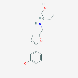 molecular formula C16H21NO3 B249527 2-({[5-(3-Methoxyphenyl)-2-furyl]methyl}amino)-1-butanol 