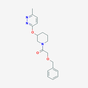 B2495270 2-(Benzyloxy)-1-(3-((6-methylpyridazin-3-yl)oxy)piperidin-1-yl)ethanone CAS No. 2034481-33-7