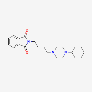 molecular formula C22H31N3O2 B2495273 2-[4-(4-环己基哌嗪-1-基)丁基]异吲哚-1,3-二酮 CAS No. 487008-66-2