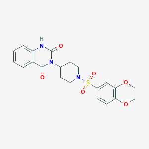 B2495277 3-(1-((2,3-dihydrobenzo[b][1,4]dioxin-6-yl)sulfonyl)piperidin-4-yl)quinazoline-2,4(1H,3H)-dione CAS No. 2034371-15-6