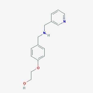 molecular formula C15H18N2O2 B249528 2-(4-{[(3-Pyridinylmethyl)amino]methyl}phenoxy)ethanol 