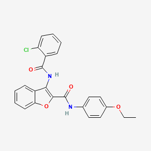 B2495286 3-(2-chlorobenzamido)-N-(4-ethoxyphenyl)benzofuran-2-carboxamide CAS No. 887888-32-6