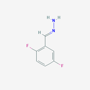 molecular formula C7H6F2N2 B2495289 (E)-[(2,5-二氟苯基)甲基亚胺] CAS No. 1820748-99-9