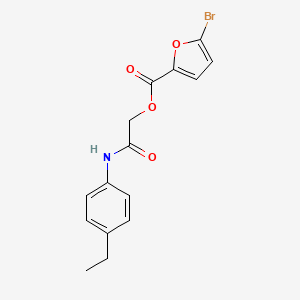 molecular formula C15H14BrNO4 B2495295 [2-(4-Ethylanilino)-2-oxoethyl] 5-bromofuran-2-carboxylate CAS No. 386277-99-2