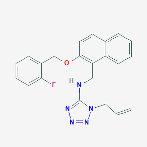 molecular formula C22H20FN5O B249530 1-allyl-N-({2-[(2-fluorobenzyl)oxy]-1-naphthyl}methyl)-1H-tetraazol-5-amine 