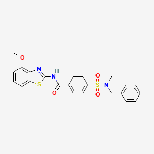 molecular formula C23H21N3O4S2 B2495300 4-[benzyl(methyl)sulfamoyl]-N-(4-methoxy-1,3-benzothiazol-2-yl)benzamide CAS No. 683268-63-5