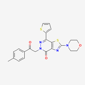 2-morpholino-5-(2-oxo-2-(p-tolyl)ethyl)-7-(thiophen-2-yl)thiazolo[4,5-d]pyridazin-4(5H)-one