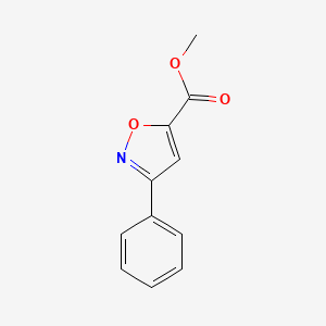 molecular formula C11H9NO3 B2495317 Methyl 3-phenylisoxazole-5-carboxylate CAS No. 1081-30-7; 879216-18-9