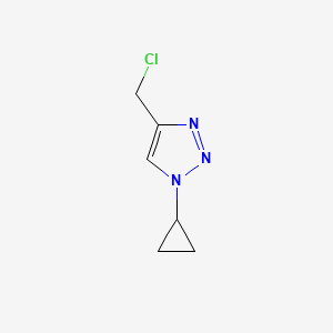 molecular formula C6H8ClN3 B2495324 4-(chloromethyl)-1-cyclopropyl-1H-1,2,3-triazole CAS No. 1872177-03-1