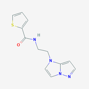 molecular formula C12H12N4OS B2495329 N-(2-(1H-咪唑并[1,2-b]吡唑-1-基)乙基)噻吩-2-甲酰胺 CAS No. 1797237-59-2