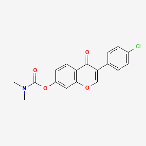 molecular formula C18H14ClNO4 B2495330 3-(4-chlorophenyl)-4-oxo-4H-chromen-7-yl dimethylcarbamate CAS No. 844661-93-4