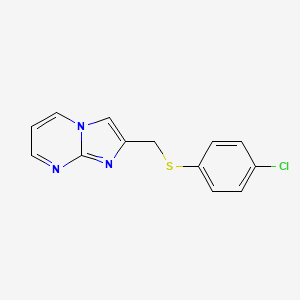 B2495336 2-(((4-Chlorophenyl)thio)methyl)imidazo[1,2-a]pyrimidine CAS No. 302935-72-4